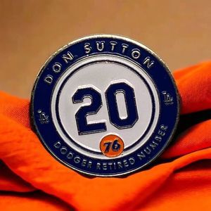 Don Sutton #20 Retired Pin Los Angeles Dodgers 2016!